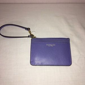 NWOT Coach Leather ID/Coin Purse w/Keychain
